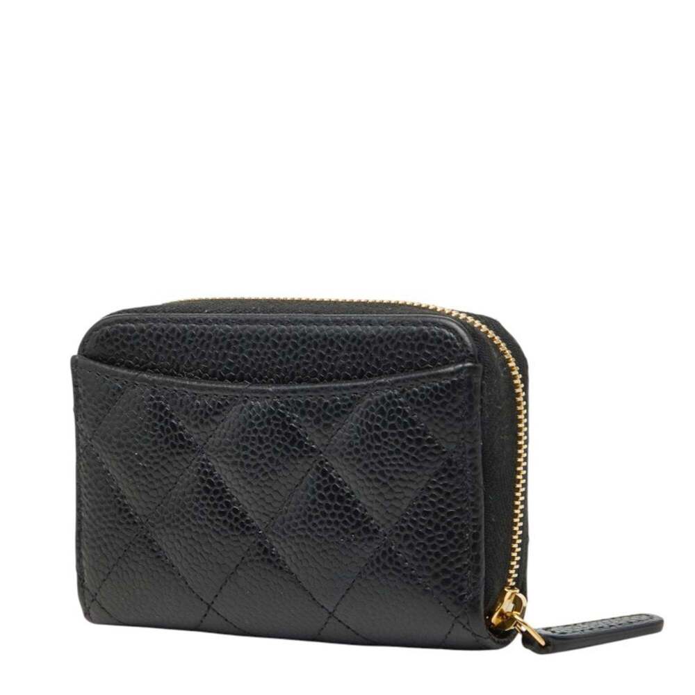 CHANEL Black Caviar Leather Logo Wallet - Picture 2 of 9